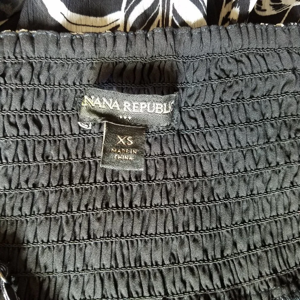 Banana Republic NEW Tropical‎ Maxi Dress Black XS